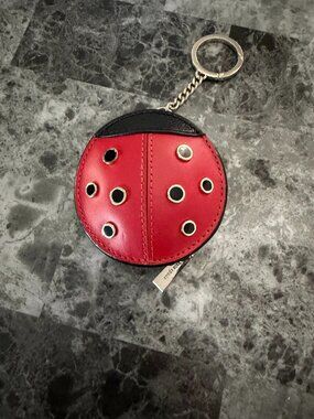 Kate Spade Lady Bug Coin Purse Keychain Key Fob Bag Charm